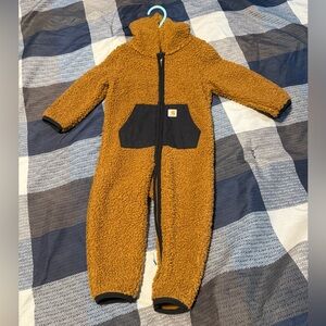 Carhartt Tan Sherpa Kids Footie